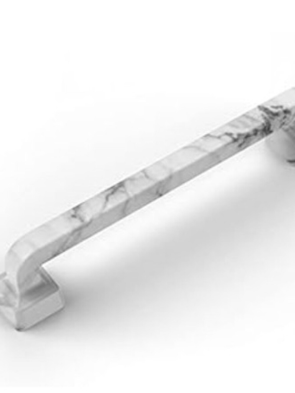 Marble-Effect Cabinet Drawer Pull Handles 4 Pack White Gray 5 Inches